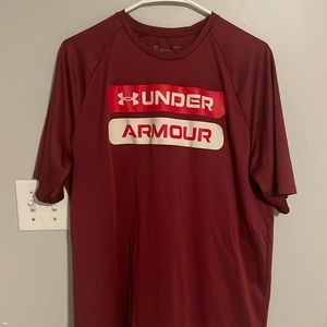 under armour red tee